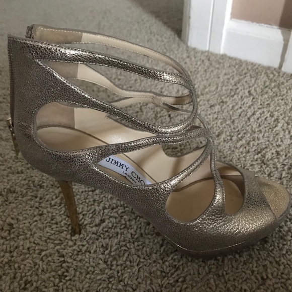 Jimmy Choo Shoes - Jimmy Choo Glitter Leather Sandals